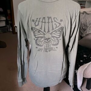 VANS off the wall women’s long sleeve shirt Olive green Size Large